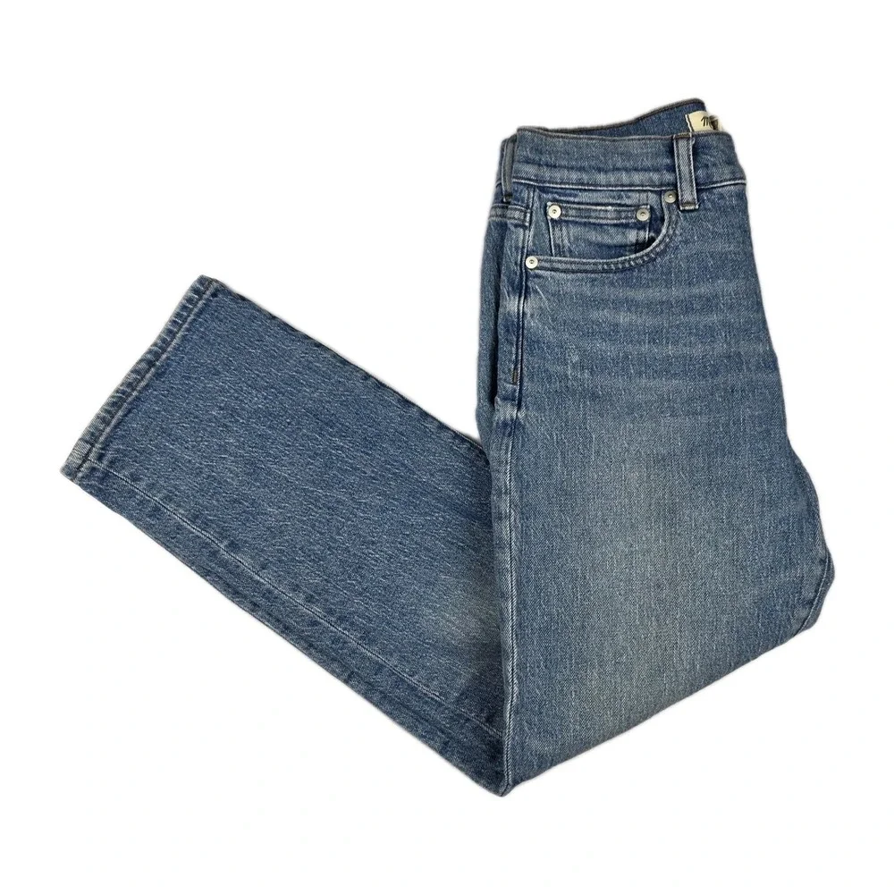 Madewell Jeans Womens Size 26P Petite 90s Straight Jean High Rise Blue Denim - Picture 3 of 11